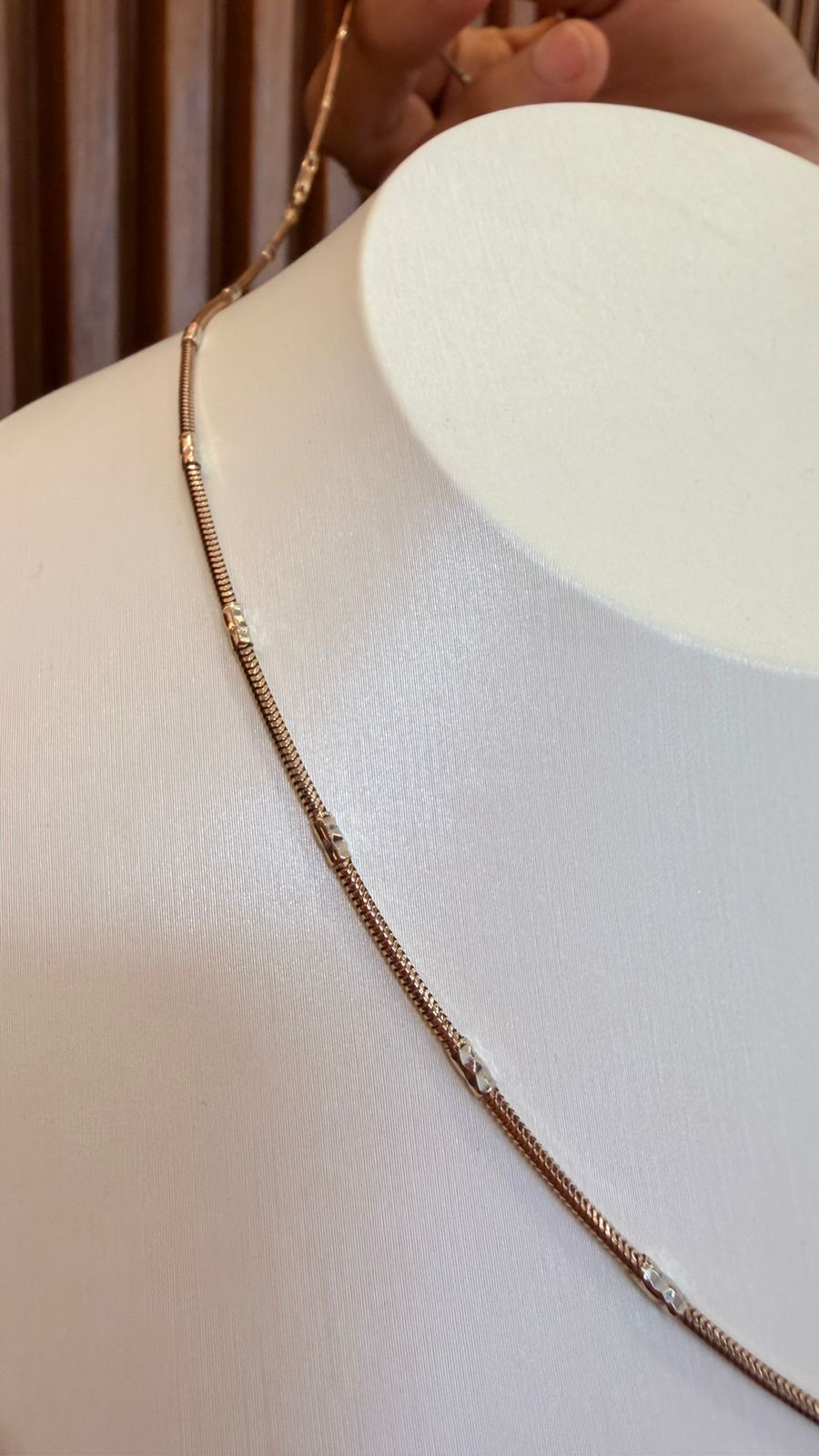CADENA ORO ROSA COLA SERPIENTE 6GR